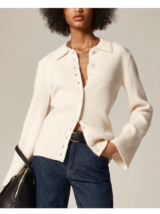 J. Crew Sweaters - J. Crew Milano-stitch cinched-waist Wool cardigan